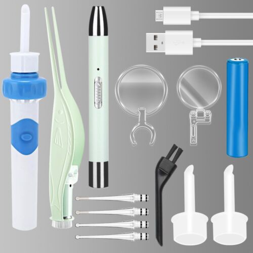 LED Light&Electric Ear Wax Removal Remover Kit Cleaning Tool Earwax Pick Cleaner