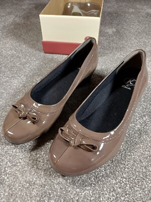 Brown Clarks Ladies Shoes Size Clarks SHOES ELLA MAY 'Charcoal