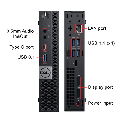 Dell OptiPlex 7060 Micro PC intel i5 8th Gen 16GB RAM 512GB SSD Wi