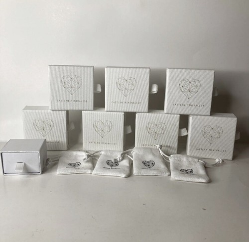 Caitlin Minimalist Box And Bag Lot No Jewelry Included Empty Boxes