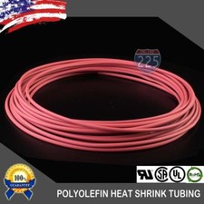 50 FT. 50' Feet RED 1/8" 3mm Polyolefin 2:1 Heat Shrink Tubing Tube Cable US UL