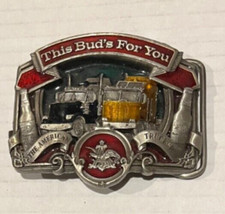 1987 American Trucker Budweiser Bergamot Belt Buckle D-175 This Bud's For You EX