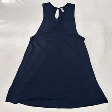 American Apparel Navy Blue Sleeveless Mini Tunic Shift Dress Size M