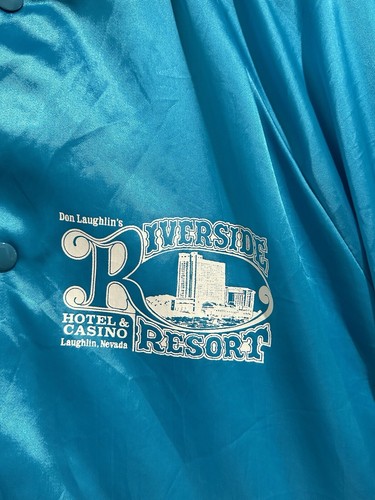VINTAGE Riverside Resort Hotel & Casino Satin Snap Jacket XL Don Laughlin Mens - Picture 5 of 10
