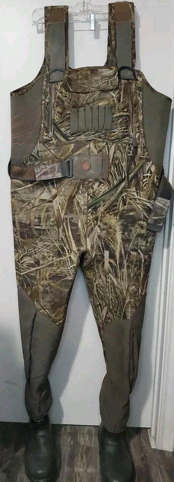 Game Winner Camo Neopren 800g Thinsulate Ultra Chest High Wathose mit Stiefeln Gr. 13