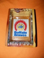 VINTAGE 1970 BUFFALO BRAVES NBA BASKETBALL 2 PIECE ASHTRAY SET VERY RARE& UNIQUE