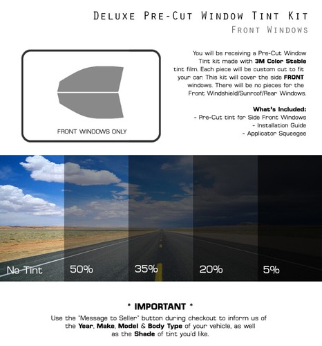 3M COLOR STABLE PreCut Window Tint Glass Film for Chevrolet Volt 2016-2019 - Picture 3 of 4