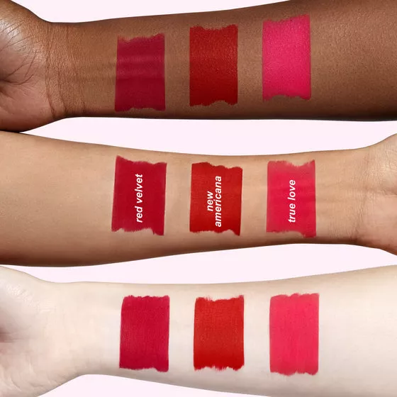 LIME CRIME VELVETINE VELVETINES NEW AMERICANA FLAME RED MATTE LIPSTICK COSMETICS