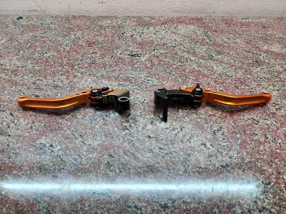 [USED] 2017-2022 Yamaha YZF-R6 MZS Adjustable Brake Clutch Levers Orange - Image 2 of 4