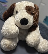 Dandee Collector's Choice Stuffed Plush Puppy Dog Cream Brown Spot Beans Squishy