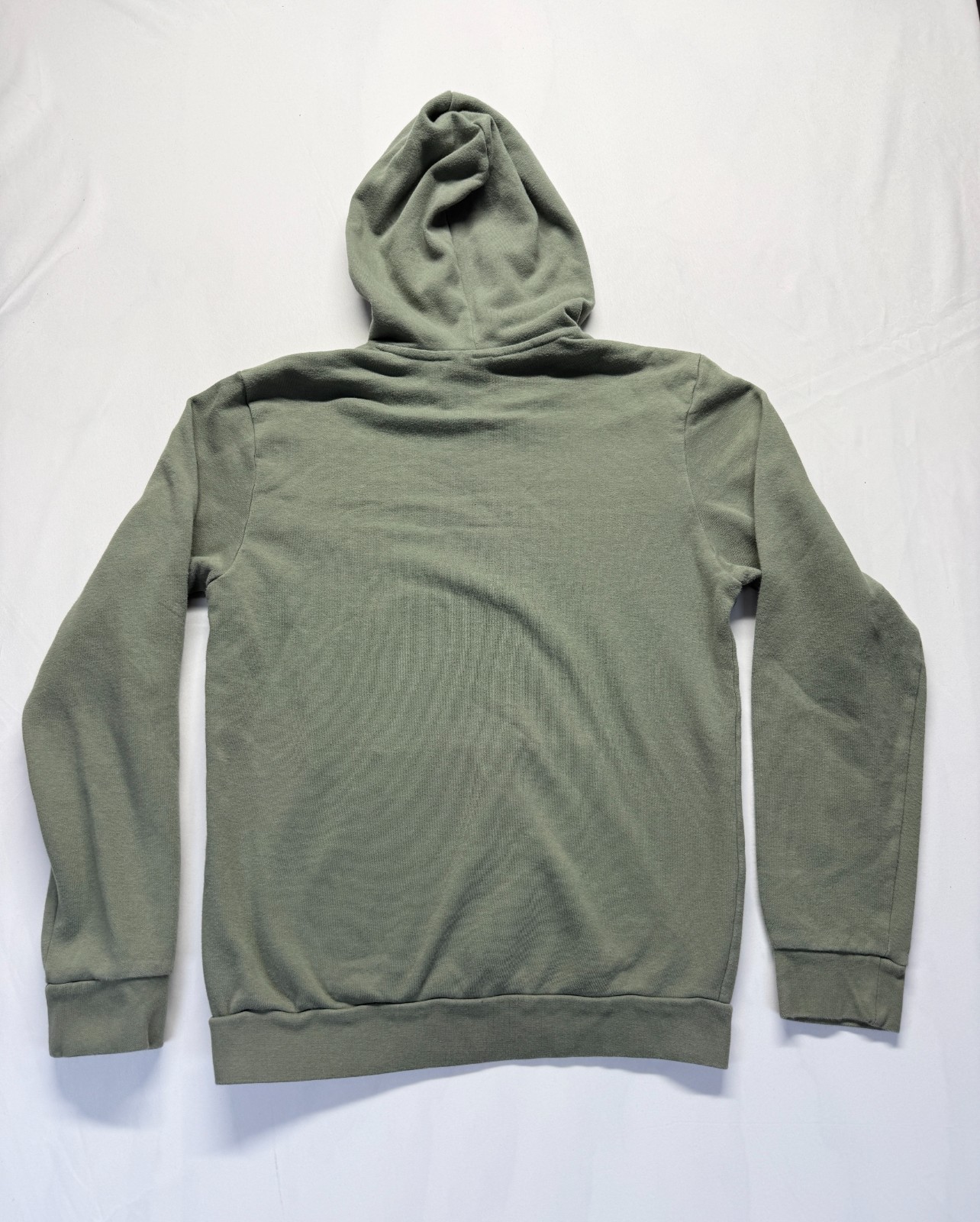 Adidas Essentials Hoodie Mens Small Olive Green Embroidered Logo Gym Training thumbnail 2