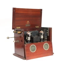 1922 Marconi V2A Long Range Radio w/Range Blocks, Regenerators, Good Tubes, More