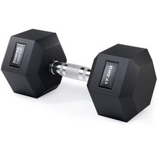 Hex Dumbbells PVC Encased Cast Iron Weights 2.5kg to 30kg Home Gym Core Balance