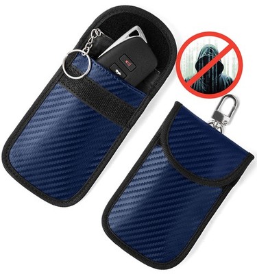 2 Pcs Faraday Bag RFID Signal Blocking Pouch Anti-Theft Key Fob Protector