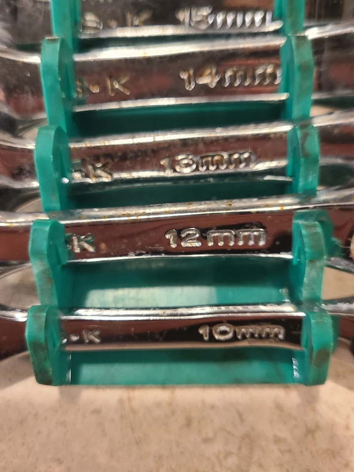 SK Stubby Combination Wrench Set Metric 7 Pieces 12 Pt. Made In USA. K7 - Image 3 of 4