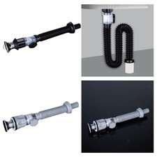 Kitchen Sink Drain Pipe Sink Sewer Pipe Universal with Sealing Lid Flexible