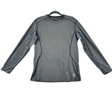 Nike Pro Combat Dri-FIT Long Sleeve Training Shirt Men  s M Gray Compression