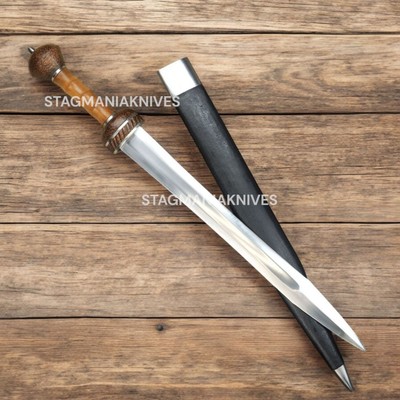 Hand Forged J2 Steel Hunting Blood Grooved Roman Gladius Battle Ready Sword 