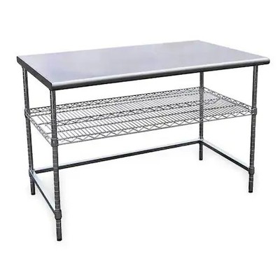 Fixed Work Table, Ss, 60'' W, 30'' D,  4Uel6