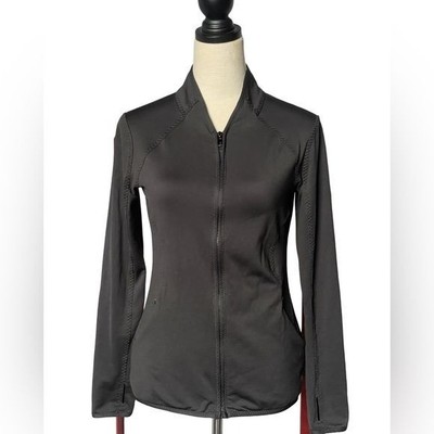 Layer 8 Black Full Zip Fleece Lined Athletic Top w/Zipped Pockets (Size:Small)
