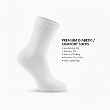 3-12 Pairs Diabetic Ankle Socks Non-Binding Cotton Circulatory Socks For Uni Sex