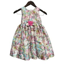 Pippa  Julie Sleeveless Jacqard Floral Print Dress Size 6 Girls