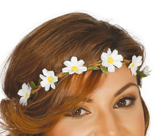 Boho Daisy Flower Crown Headband Festival Wedding Hair Garland Floral Headpiece
