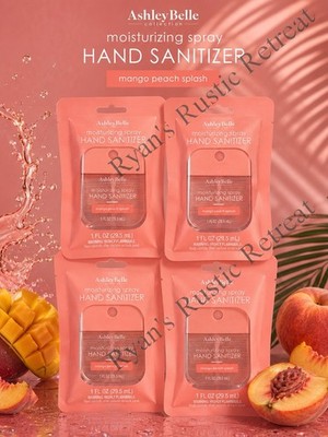 4 Pack Ashley Belle Collection Spray Hand Sanitizer In Mango Peach Splash