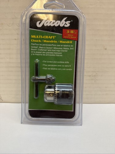 Jacobs 30247 Mandrino per trapano conico a chiave 3 gambo piatto 3/8 pollici 0,7 libbre. - Foto 2 di 3