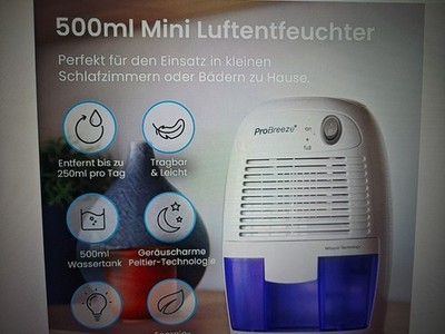 Pro Breeze Mini Luftentfeuchter 500Ml