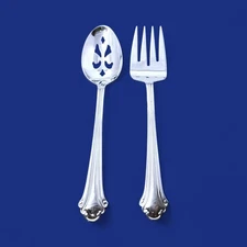 Pfaltzgraff MERIDIAN Stainless Flatware -- 2 Piece Serving Set 8 1/4"