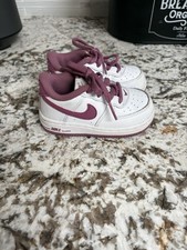 Nike Air Force 1 scarpe da ginnastica basse bambino taglia 6C bianche rosa bacche bambino