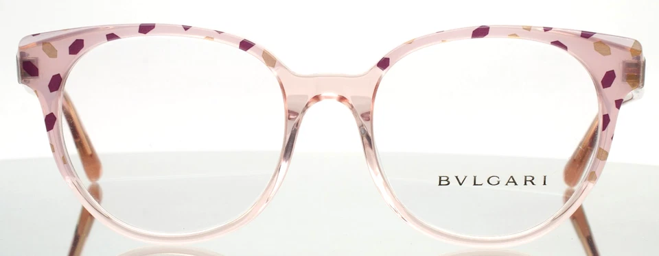 BVLGARI 4164-F 5462 Pink Womens Round Full Rim Eyeglasses 53-19-140 B:47 - Image 2 of 4