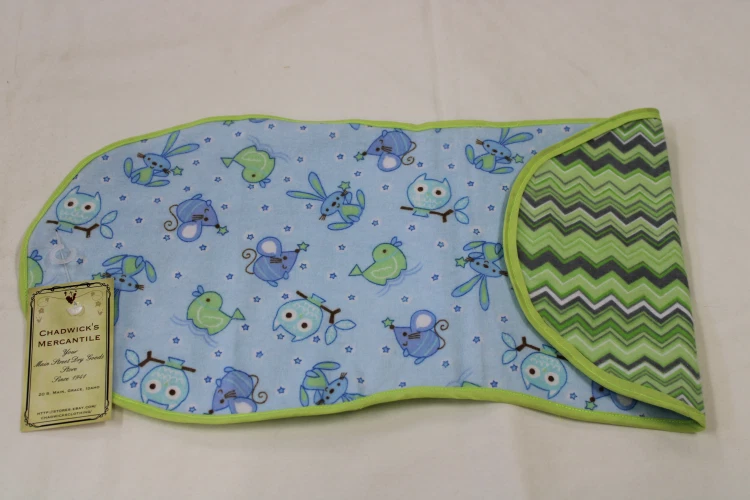 Finished - Baby Shoulder Burp Rag - Outdoor Animals/Chevron