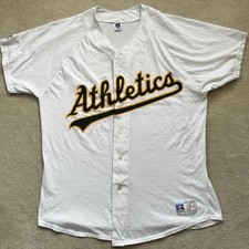 Vintage 90s Jersey Mens XXL Russell Athletics Oakland A’s Baseball USA Made Rare