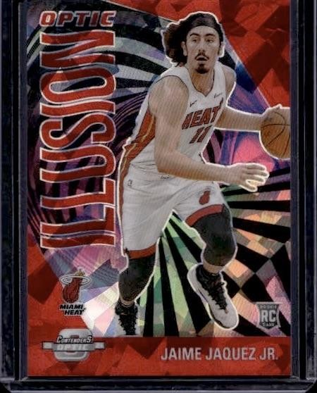 2023 Contenders Optic #24 Jaime Jaquez Jr. Optic Illusion Red Cracked Ice #/175