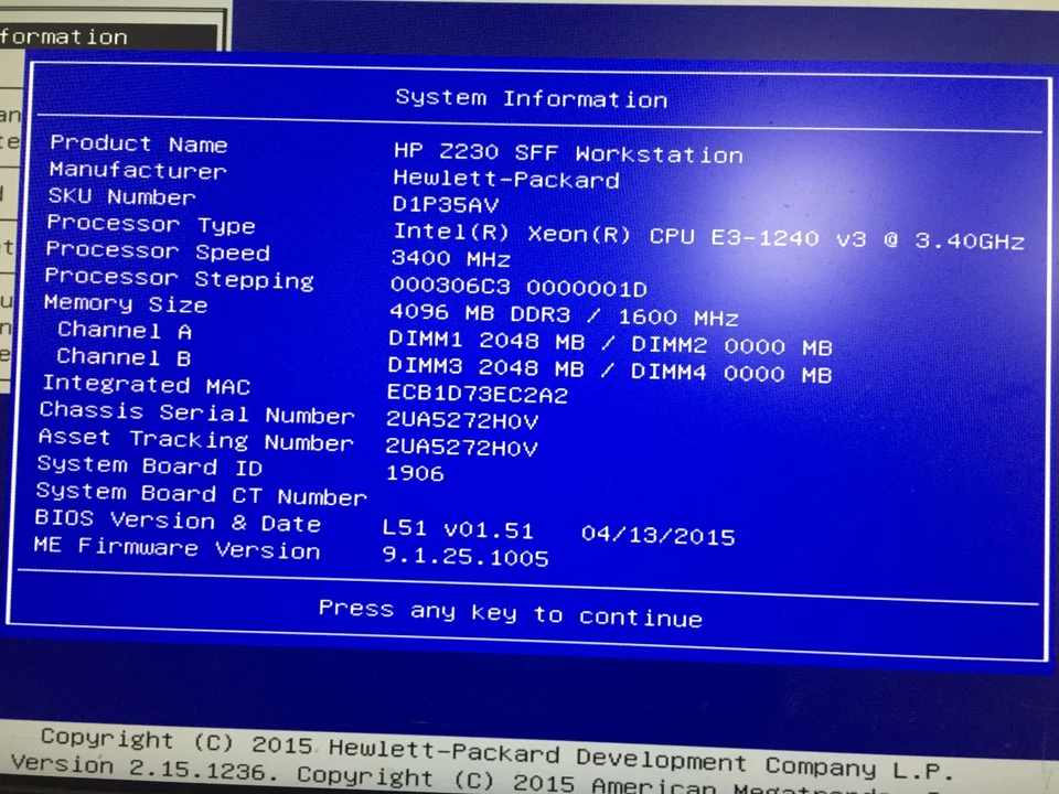 HP Z230 SFF Workstation Xeon  E3-1240 v3 3.4GHz 4GB RAM 1TB HDD AMD NO OS - Image 2 of 4