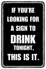 Vintage Metal Sign Funny Bar Signs Home Bar Accessories Man Cave Signs for Men D