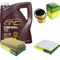 Inspektionspaket 5L Mannol Diesel TDI 5W-30 FüR Opel Agila (A) 1.2 16V 1.0 12V
