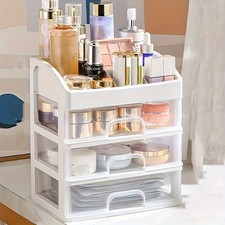 Capacity Multi-Layer Cosmetic Organizer with Drawers,Pull-Out Shelf for Makeup