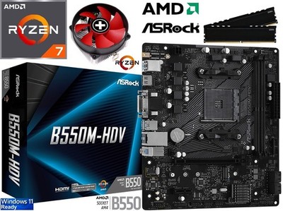 PC Aufrüstkit Bundle AMD Ryzen 7 5700G bis 64GB DDR4 mit ASRock B550M-HDV