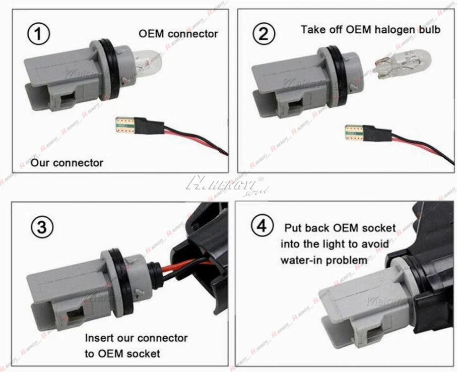 2x intermitentes laterales adecuados para Mitsubishi Colt CZC Z3 2004-2012 cristal transparente - Imagen 3 de 4