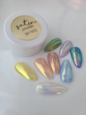 Poudre à ongles Bonnie B Satin Aurora bleu ciel jaune effet brillant verre... - Photo 1/4