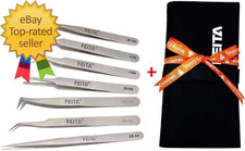 Professional Tweezers Set - Precision Tweezers with Travel Case Stainless Steel