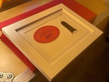 Framed Gibson J-200 Bell Truss Rod Cover + 4× “Guaranteed” Label Reproductions