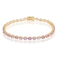 Armband Aus Vergoldetem Silber Mit Brasilianischem Amethyst