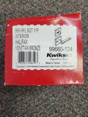 Kwikset Halifax Single-Cylinder Deadbolt Entry Door Interior 966 Hfl Sqt 11p
