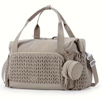 Brown Baby Changing Bag Backpack with Multiple Compartments