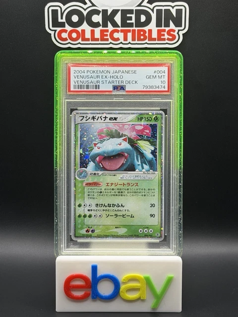 Venusaur ex 2004 Japanese Venusaur Starter Deck 004/052 Holo PSA 10
