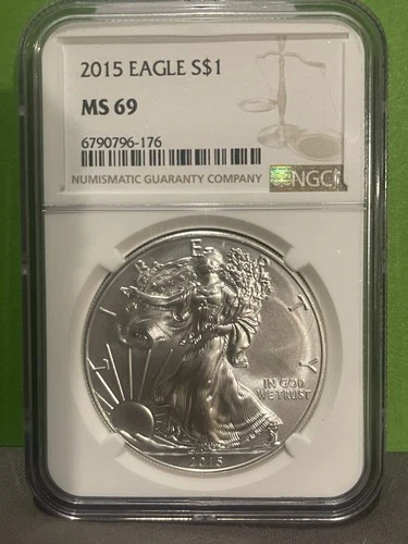 2015 S$1 American Silver Eagle Dollar NGC MS 69 *** BEAUTIFUL CONDITION ***